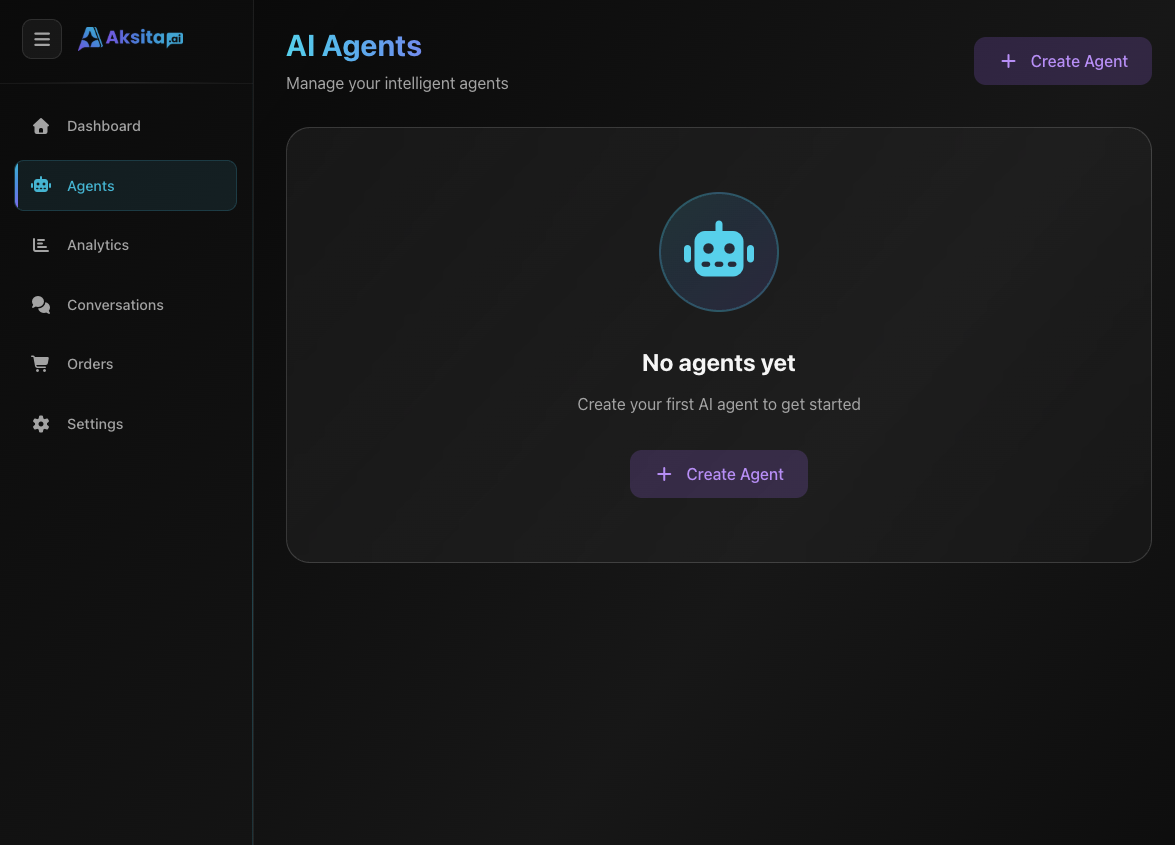 Create Agent Button